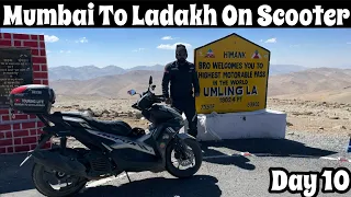 1st Yamaha Aerox To Reached Umling La  | Day 10 | Leh Ladakh Ride 2022