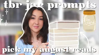 tbr jar prompts pick my august tbr🫙✨