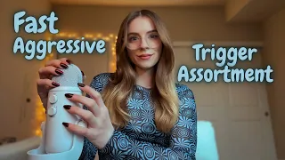 ASMR | FAST AND AGGRESSIVE TRIGGER ASSORTMENT (acrylic nail tapping, mouth sounds + new triggers)