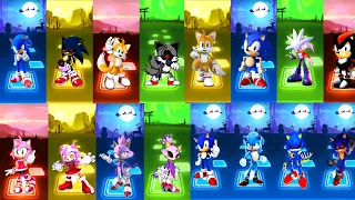 All - Sonic vs Tails Exe vs Silver Sonic vs Tails vs Amy vs Blaze Exe - Tiles Hop EDM Rush