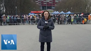 VOA’s Myroslava Gongadze Reports From Warsaw National Stadium