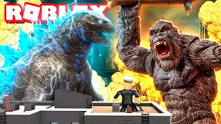 KONG 2021 vs GODZILLA 2021 the BATTLE in ROBLOX