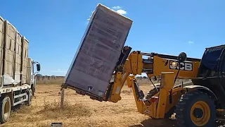 Descarregamento Logística Distribuição de Módulos Manipulador Telescópico JCB Loadalls