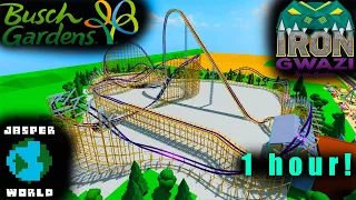 Can I Build *IRON GWAZI* In 1 HOUR?! - Theme Park Tycoon 2 (feat. Ghostalot)