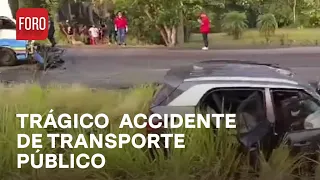 Choque entre combi y camioneta en carretera de Tabasco - Expreso de la Mañana