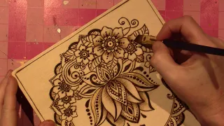 Acrylic Painting tutorial; Lotus Box