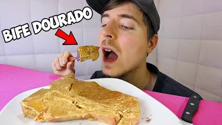 Comi o Bife Dourado de $10,000! (Ouro 24K)