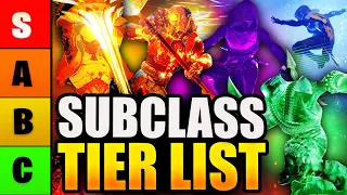 Ranking EVERY PVE Subclass in Destiny 2 (ft. Saltagreppo & Aegis)