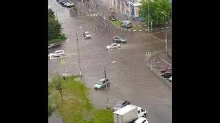 Ливни и шквалы обрушились на подмосковный Королев. 3 июля 2020 года