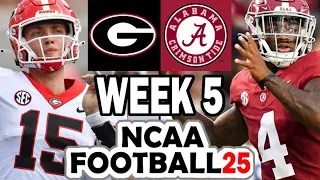 Georgia at Alabama - Week 5 Simulation (2024 Rosters for NCAA 14)