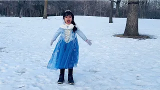 #elsa #letitgo #dance at -10 degrees | #kidsdance #elsafrozen #frozen #canadawinter