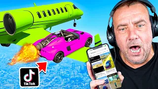 VIRALE GTA 5 STUNTS auf TIK TOK NACHMACHEN (mit Papa)