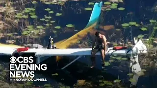 After crash-landing, pilot spends 9 hours in Florida Everglades before being rescued