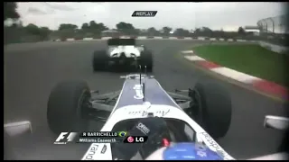 Rubens Barrichello onboard overtake on Pedro de la Rosa Australian GP 2010