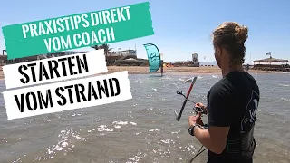 Kitesurfen Lernen - Starten vom Strand