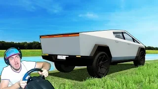 ПОЕХАЛ НА ПИКНИК НА ТЕСЛЕ КИБЕРТРАК - PR CIty Car Driving + РУЛЬ