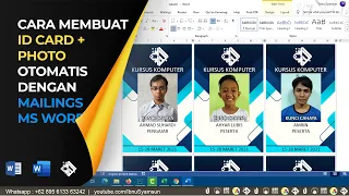 Cara membuat ID Card disertai gambar foto dengan mailings microsoft word