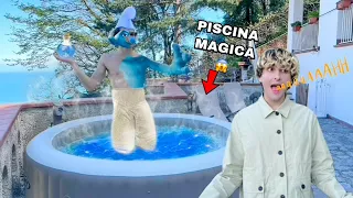 ANTO SI È TRASFORMATO IN UN PUFFO! SI È TUFFATO NELLA PISCINA MAGICA!! *non doveva*