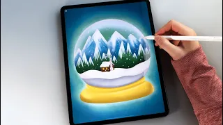 Snow Globe ✨ Procreate Illustration