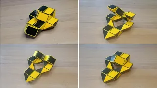 Membuat Empat bentuk Pesawat tempur - Tutorial Rubik ular 24