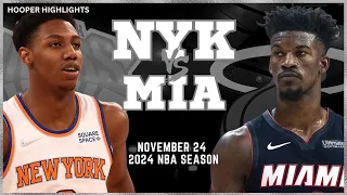 New York Knicks vs Miami Heat Full Game Highlights | Nov 24 | 2024 NBA Season