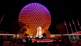 EPCOT 2022 Nighttime Sights & Sounds in 4K | Walt Disney World Florida Future World World Showcase