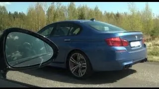 F10 BMW M5 vs Porsche Panamera Turbo S (550 HP) x 2 races