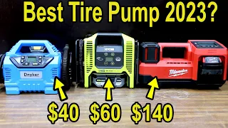 Best Tire Pump? Let's Settle This!  Milwaukee vs DeWalt, Makita