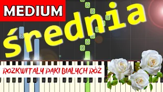 🎹 Białe róże (pieśń patriotyczna) - Piano Tutorial (średnia wersja) 🎵 NUTY W OPISIE 🎼