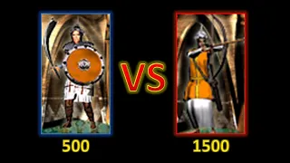 Stronghold Crusader - 500 Arabian Swordsman vs 1500 Arabian Bowman