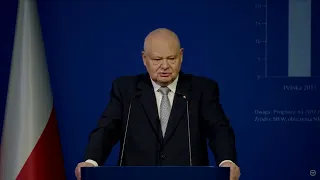 Konferencja prasowa prezesa NBP Adama Glapińskiego