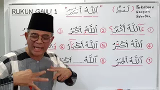 RUKUN QAULI (1) Takbiratul ihram 2018/4
