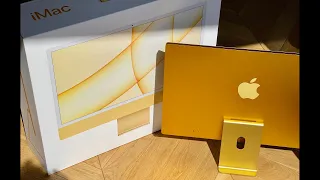 💛 YELLOW iMac M1 Unboxing 🤩