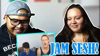 【Pentatonix】+ Random jamming/Singing on the fly | COUPLE'S REACTION | TOO FUNNY!