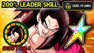 200% LEADER SKILL! 100% TEQ FULL POWER SSJ4 GOKU LEVEL 10 LINKS! Dragon Ball Z Dokkan Battle