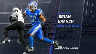 BRIAN BRANCH: MORE THAN JUST A SAFETY - LIONS  ROOKIE FILM STUDY #lions #detroitlions