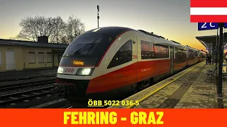 Cab Ride Fehring - Graz (Styria S-Bahn, Austria) train driver's view in 4K