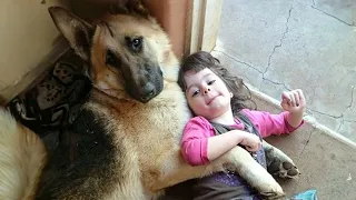 When your dog is your special friend   Cute dog and little human