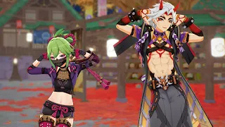 Kuki Shinobu & Arataki Itto - See Tinh Dance【MMD Genshin Impact】