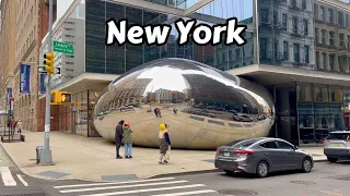 New York City Walking Tour 2024 NYC - Soho Broadway - Ghostbusters Headquarters - Bean Sculpture