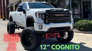 TRUCK TOO BIG??? **GMC 2500 AT4 on a 12” Cognito lift kit, 26x16 JTX wheels and 40” Toyo tires***