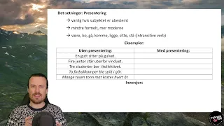 Lær Norsk! - DET-setninger: Presentering - B2-nivå