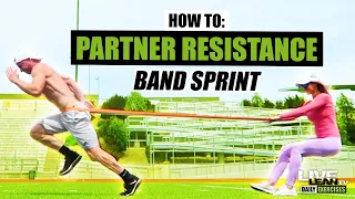 How To Do A PARTNER RESISTANCE BAND SPRINT | Exercise Demonstration Video and Guide