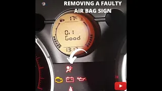 NISSAN QASHQAI How To Remove OR Reset a Faulty Flashing  air bag sign