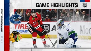 Canucks @ Blackhawks 1/31/22 | NHL Highlights