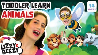 Toddler Learning Animals 🦁🐰| Lizzy And Beezy | Educational Toddler Videos | English Stories for Kids