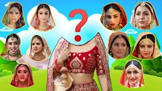 wrong head puzzle  kundali bhagya serial actress  bridal  look Sharddha Arya Anjum |  Drama puzzle.