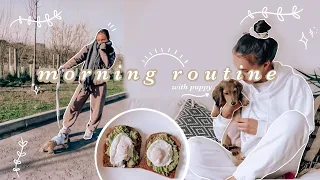 my 6am morning routine with a puppy // spring 2021