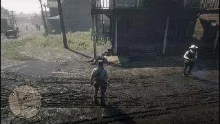 Red Dead Redemption 2 Arthur giving the New Hanover sheriff's department plenty to do