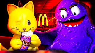 I TRIED THE GRIMACE SHAKE AGAIN IN ROBLOX GRIMACE SHAKE STORY!! (ALL ENDINGS)